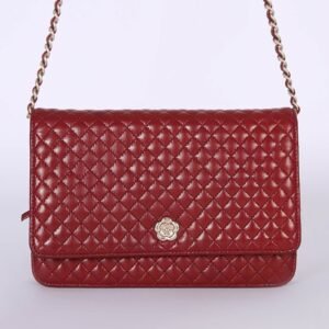 Chanel - Camellia WOC Micro Quilted Lambskin Burgundy