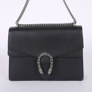 Gucci - Dionysus Medium Leather Shoulder Bag Black