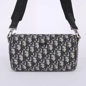 Dior - Roller Oblique Embroidery Canvas Messenger Navy