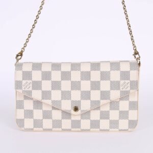 Louis Vuitton - Pochette Felicie Damier Azur Canvas Rose Ballerina