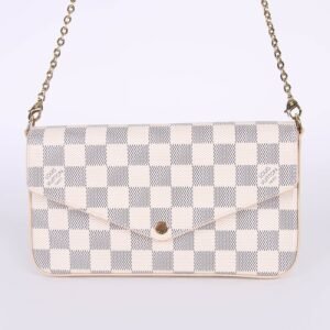 Louis Vuitton - Pochette Felicie Damier Azur Canvas Rose Ballerine