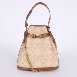 Dior - C'est Medium Cannage Raffia Bag Natural