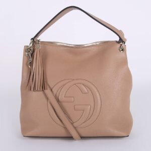 Gucci - Soho Large Leather Hobo Beige