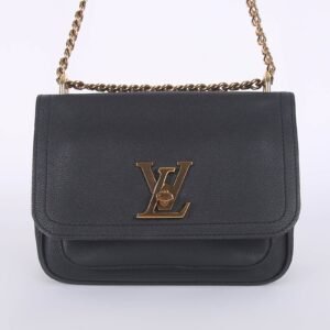 Louis Vuitton - Lockme PM Grained Calfskin Chain Bag Noir