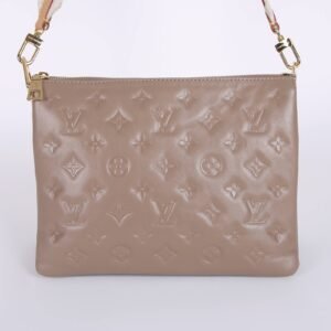 Louis Vuitton - Coussin PM Monogram Embossed Puffy Lambskin Bag Taupe