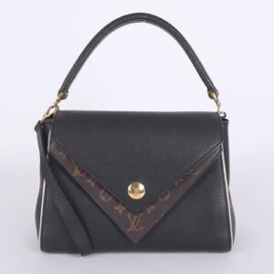 Louis Vuitton - Double V Calfskin & Monogram Canvas Noir