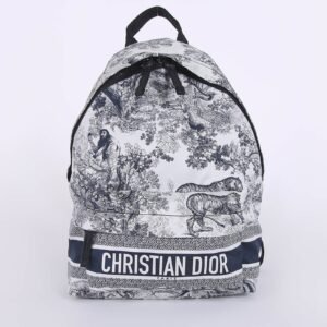 Dior - Diortravel Small Toile De Jouy Nylon Backpack Blue