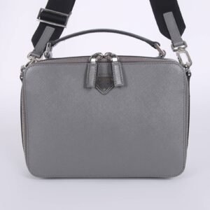 Prada - Brique Medium Saffiano Leather Bag Marmo