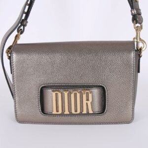 Dior - Dio(r)evolution Metallic Grained Calfskin Flap Bag Gold