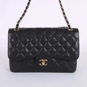 Chanel - Large Jumbo Classic Double Flap Bag Caviar Noir
