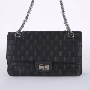 Chanel - Reissue 2.55 224 Flap Bag Satin Noir