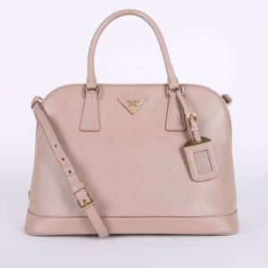 Prada - Promenade Saffiano Lux Leather Top Handle Bag with Strap Cammeo