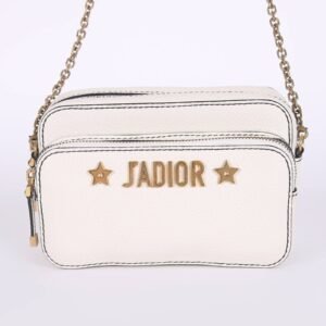 Dior - J'Adior Grained Calfskin Camera Case Ivory