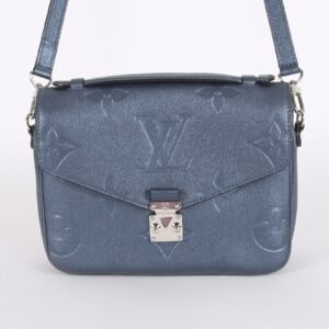 Louis Vuitton - Pochette Métis Metallic Giant Monogram Empreinte Navy Nacre