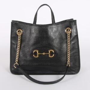 Gucci - Gucci 1955 Horsebit Medium Tote Bag Nero