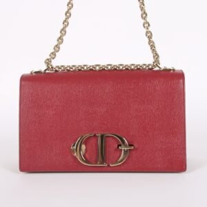 Dior - 30 Montaigne Grained Calfskin Shoulder Bag Red