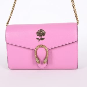 Gucci - Dionysus Garden Rose Mini Leather Chain Crossbody Pink