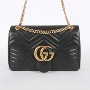 Gucci - GG Marmont Medium Matelassé Shoulder Bag Nero