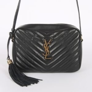 Saint Laurent - Lou Matelassé Leather Crossbody Camera Bag Black