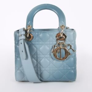 Dior - Lady Dior Small Cannage Lambskin Gradient Denim Blue
