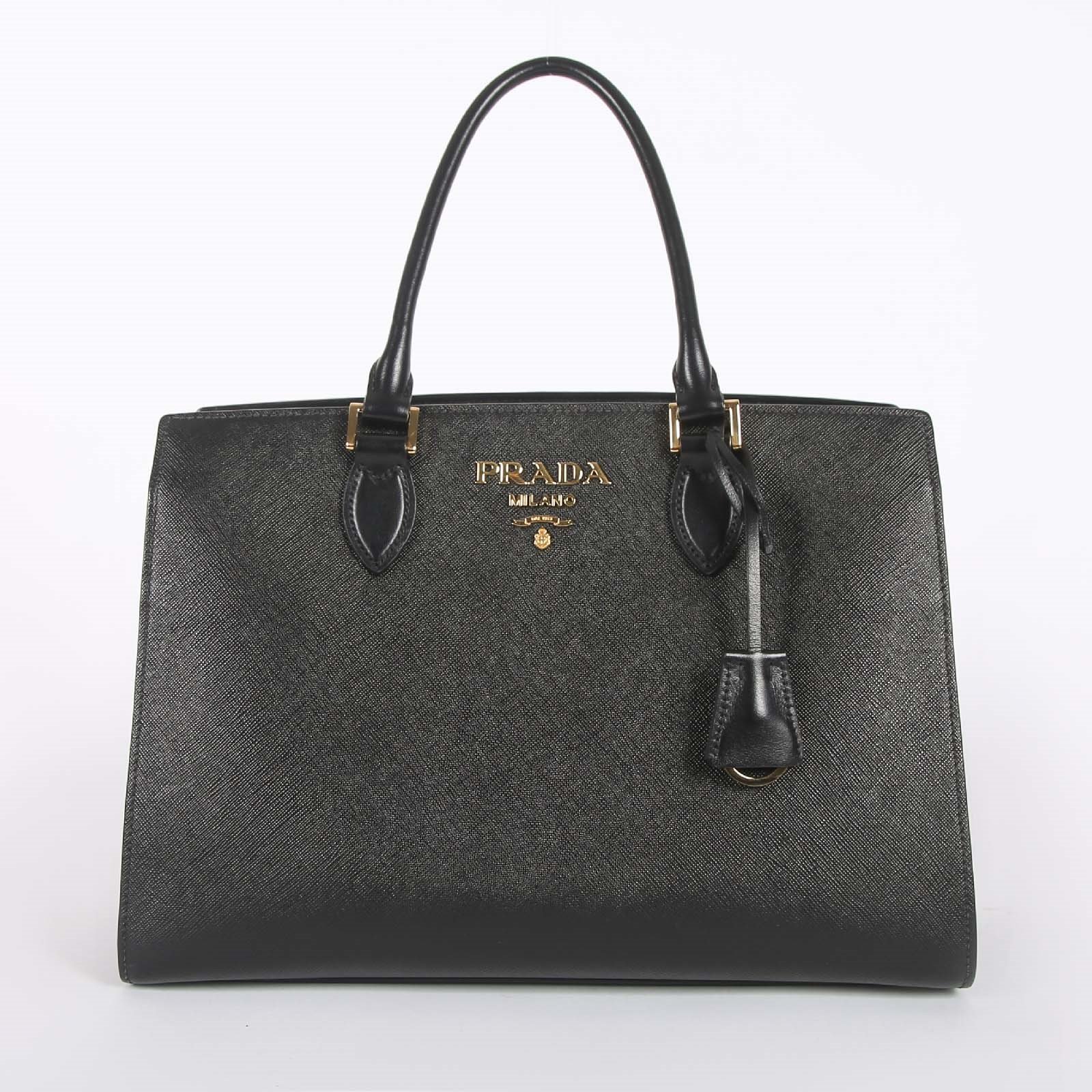 Prada - Saffiano & Soft Calfskin Handbag Nero