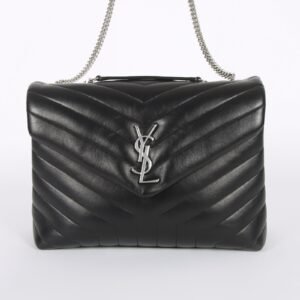 Saint Laurent - LouLou Medium "Y" Matelassé Leather Chain Bag Black