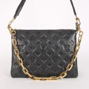 Louis Vuitton - Coussin PM Monogram Embossed Puffy Lambskin Bag Noir