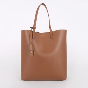 Saint Laurent - Saint Laurent Supple Leather N/S Shopping Tote Brown