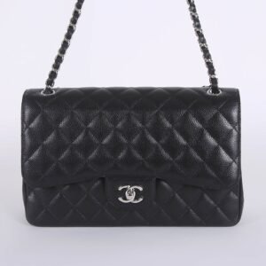 Chanel - Large Jumbo Classic Double Flap Bag Caviar Noir